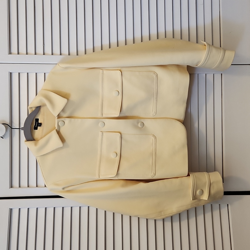 Express Cropped Blazer Yellow M Light Spring